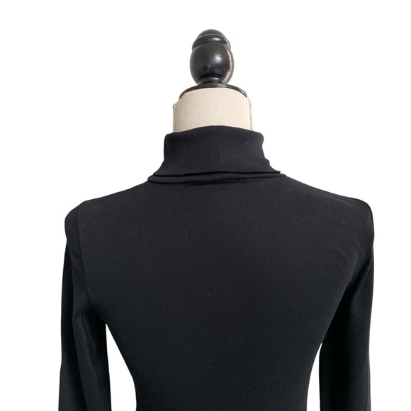 J.Crew Factory Fine Rib Perfect Fit Black Cotton Turtleneck XS Long Sleeve NWT - Picture 7 of 11